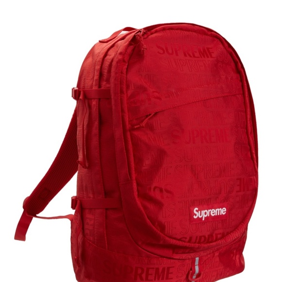 supreme fw18 red backpack